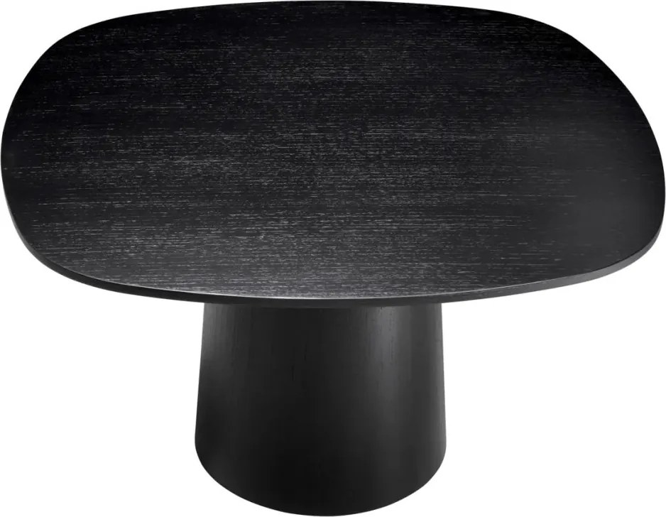 Masa design LUX Motto furnir negru, 130x130cm