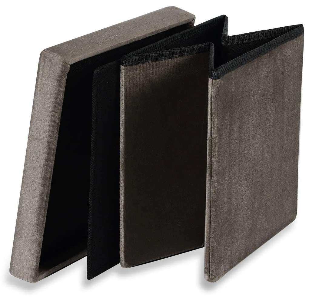Taburet pliabil maro CUBEXO VELVET M