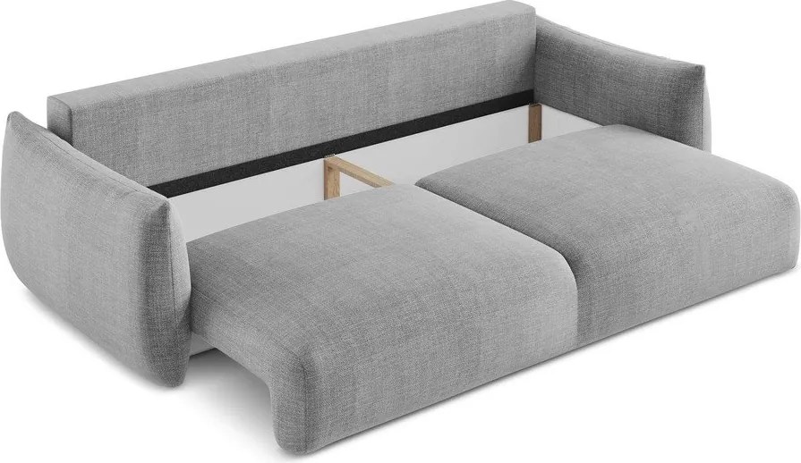 Canapea gri deschis extensibilă 230 cm Leila – Makamii