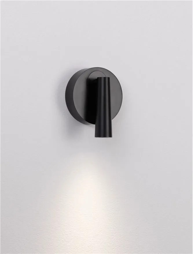 Aplica cu Spot LED directionabil stil minimalist TICO negru, NVL-9695147