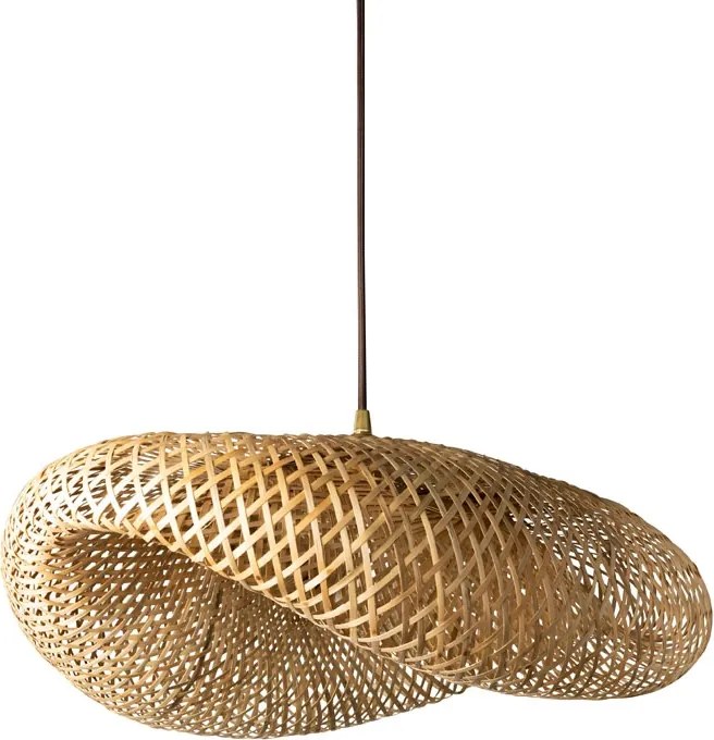 Lustra natur, din lemn de bambus, D50 cm, Float