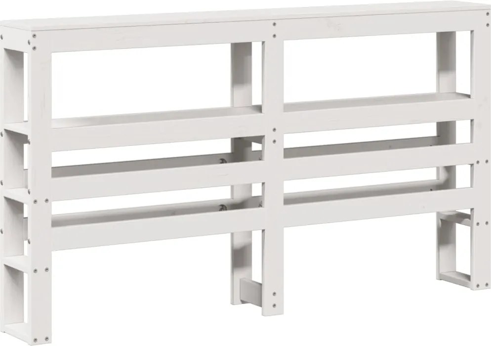 vidaXL Tăblie de pat cu rafturi, 120 cm, lemn masiv de pin