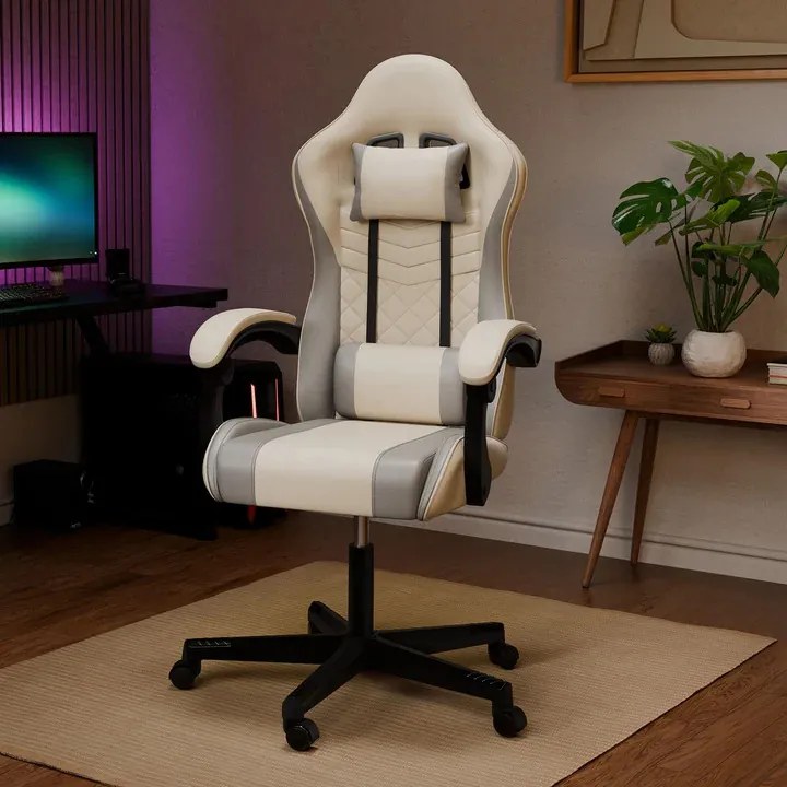 Juskys Scaun de birou HyperSeat - bej/gri