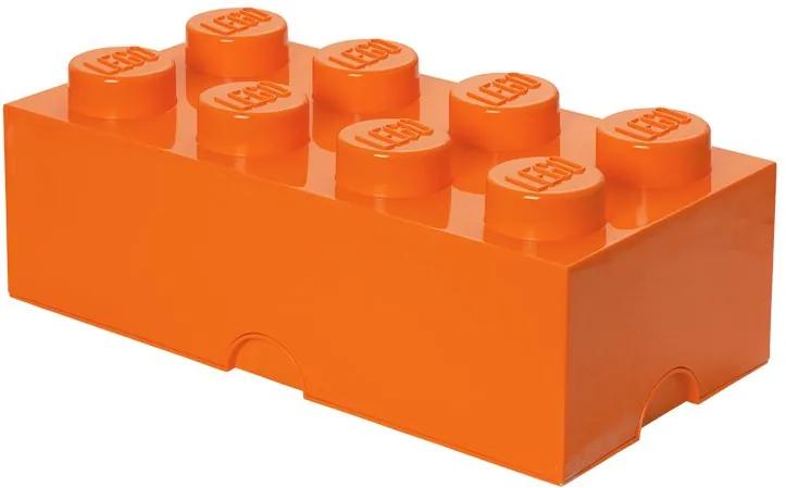 LEGO - Cutie depozitare 2x4, Portocaliu