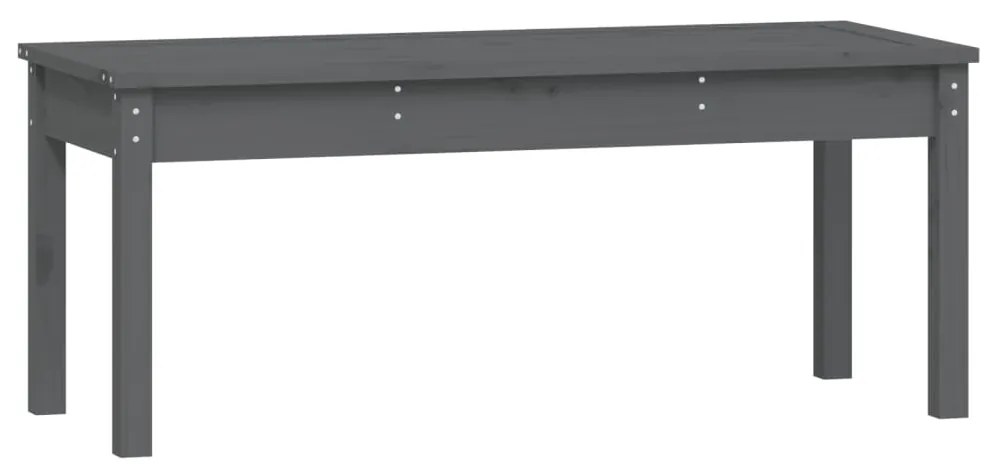 824006 vidaXL Bancă de grădină, gri, 109x44x45 cm, lemn masiv de pin
