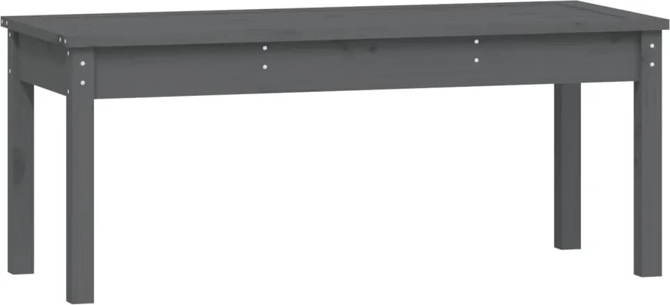 vidaXL Bancă de grădină, gri, 109x44x45 cm, lemn masiv de pin