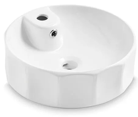 Bathco 4158 - Lavoar pentru blat CIRCUS, Ø 42 cm, porțelan alb