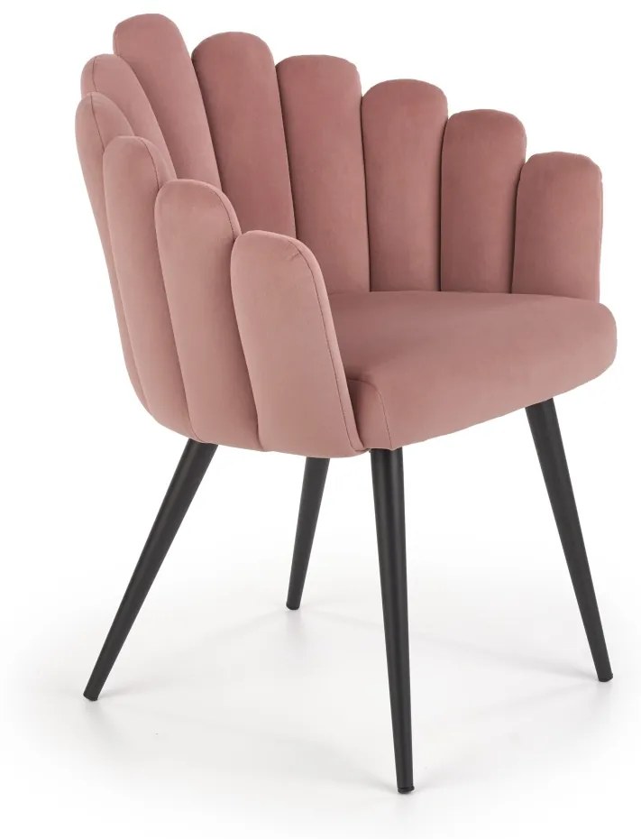 Scaun K410 velvet roz