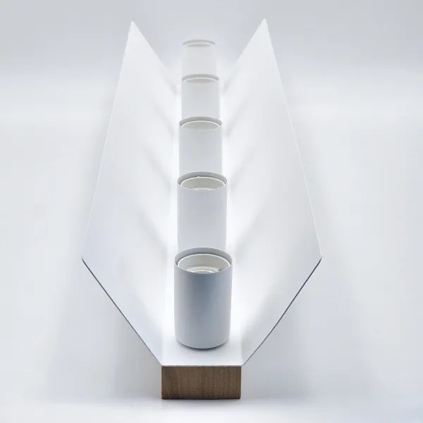 Plafonieră ESME 5xE27/15W/230V alb/stejar