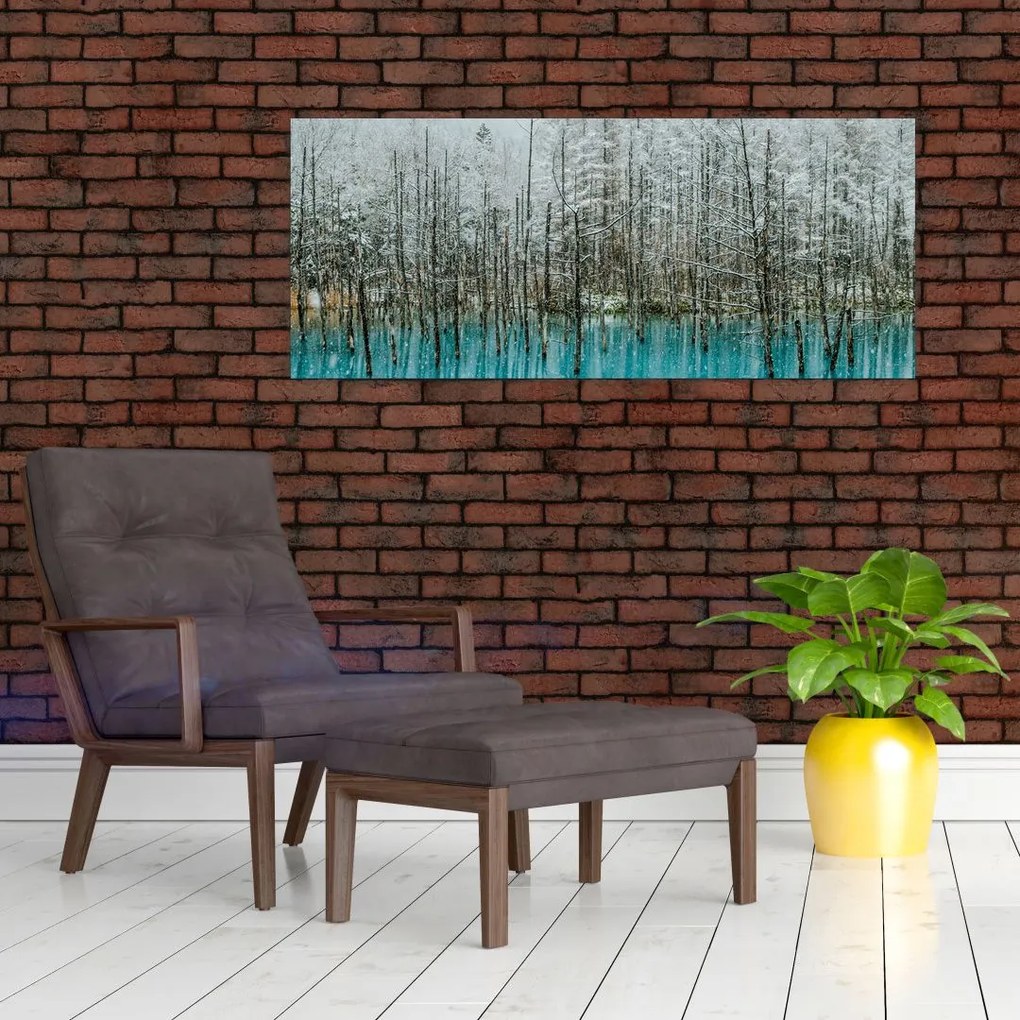 Tablou - Pescărie turcoaz, Biei, Japonia (120x50 cm)