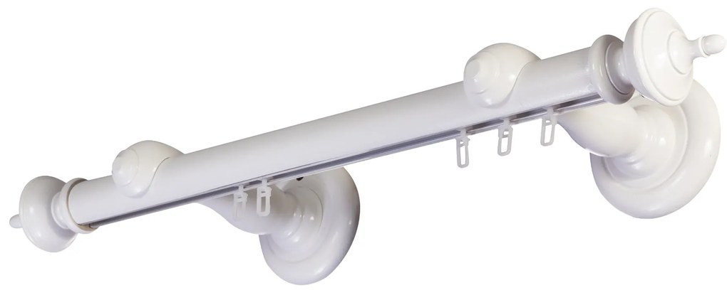 Galerie lemn perdea Saly Simple 35mm cu aluminiu