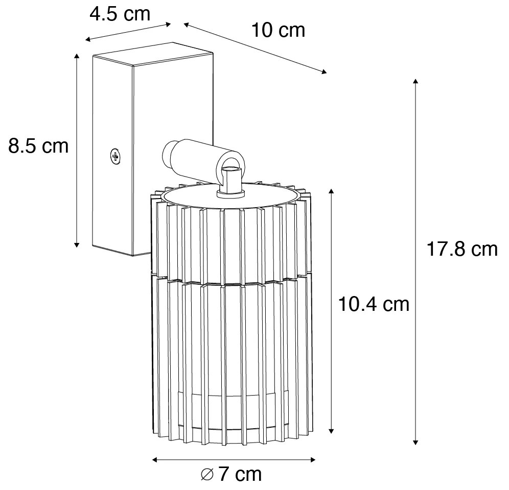Proiector de plafon de design pentru exterior negru IP44 - Boris