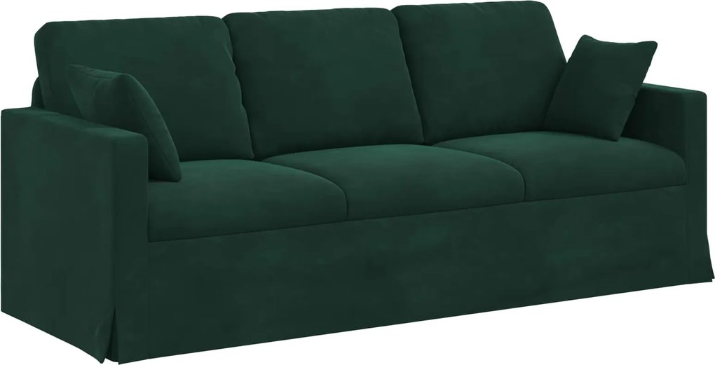 vidaXL Canapea Verde închis 198 x 78 x 80 cm Catifea