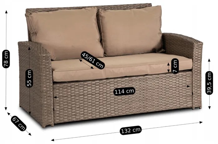 JAKS Mobilier ratan bej Florida