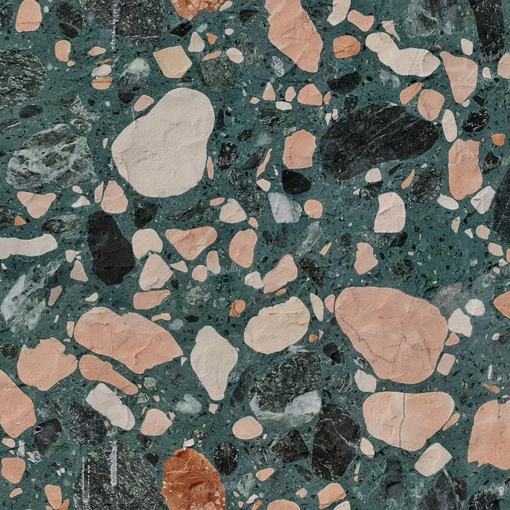 Fototapet, Terazzo Bold, Emerald, Rebel Walls