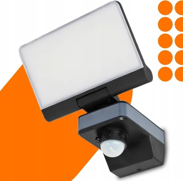 Proiector LED cu senzor de mișcare și senzor crepuscular LED/44W/230V 4200K IP54 negru