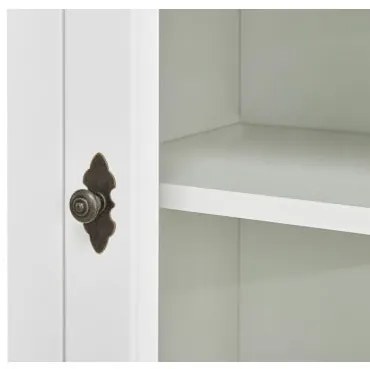 Vitrina Cu 2 Usi Si 1 Sertar Cabana Alb Si Antracite , 65.3 Cm