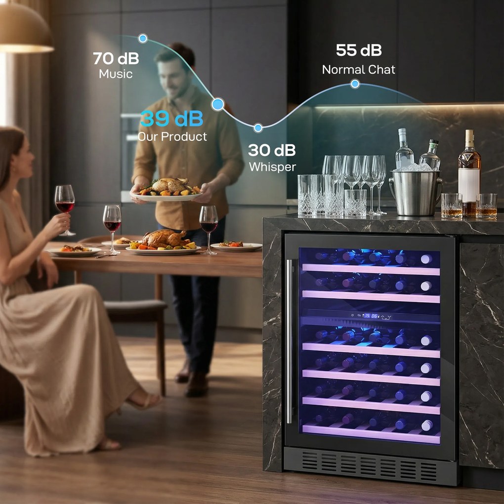 HOMCOM frigider compact adâncime mică 40 vitrină | Aosom Romania