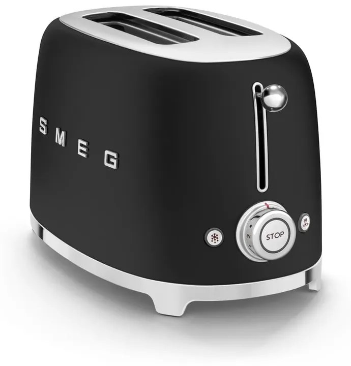 Prăjitor de pâine negru/negru mat Retro Style – SMEG