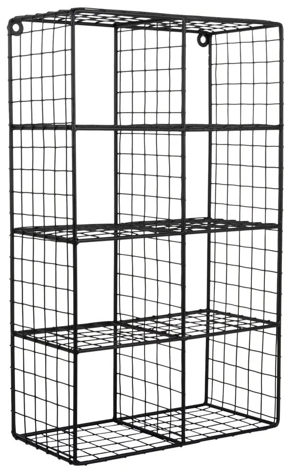 Raft negru etajat din oțel 30 cm Reja – PT LIVING