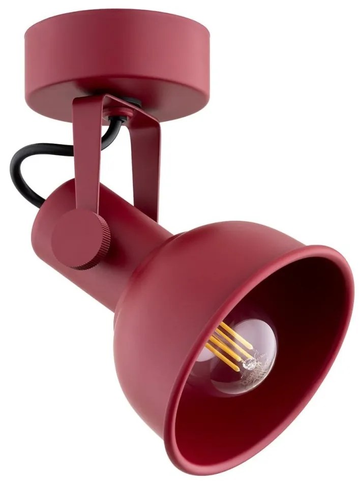 Aplica de perete / tavan cu spot directionabil design modern Lenora rosu