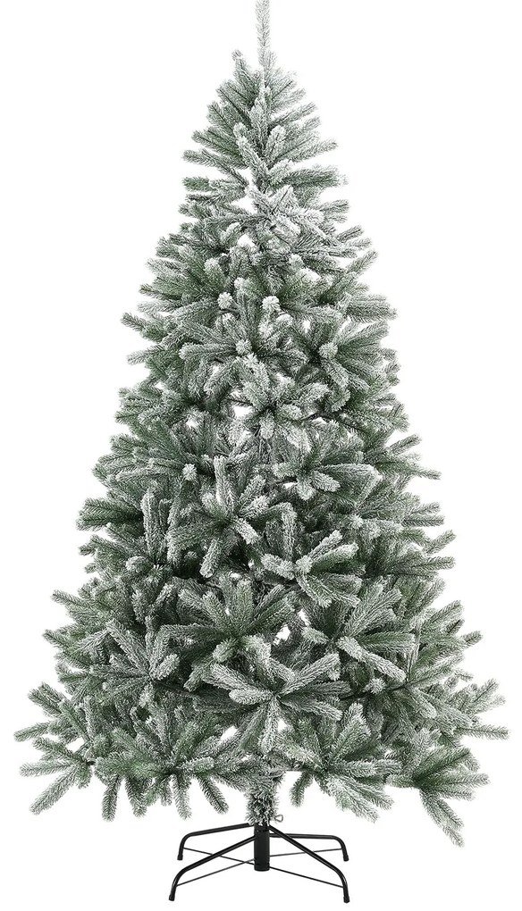 Brad artificial Talvi 210 cm verde cu suport de zapada si negru