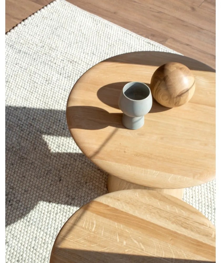 Măsuță auxiliară rotundă din lemn de stejar ø 40 cm Mushroom – Gazzda