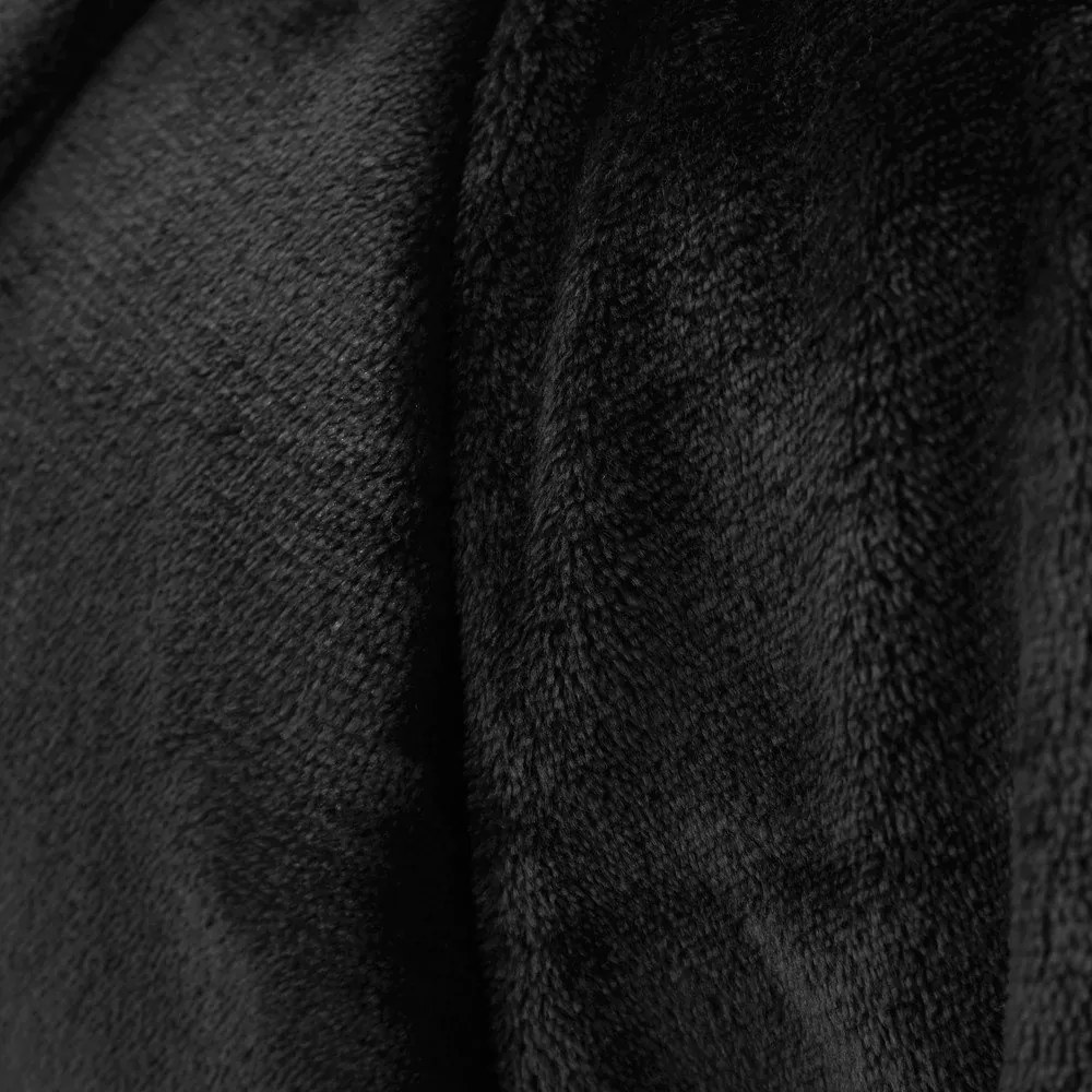 Pătură neagră din micropluș/cocolino 130x170 cm Raschel Velvet – Catherine Lansfield