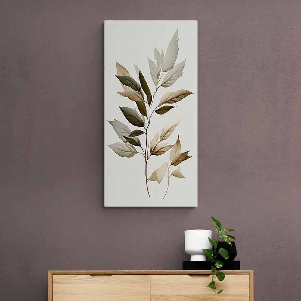 Tablou frunze de lux cu atingere de minimalism
