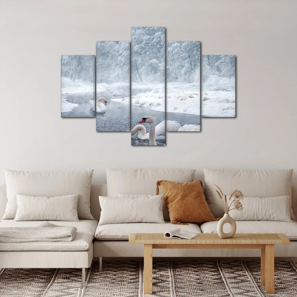 Tablou cu lebăde (150x105 cm)