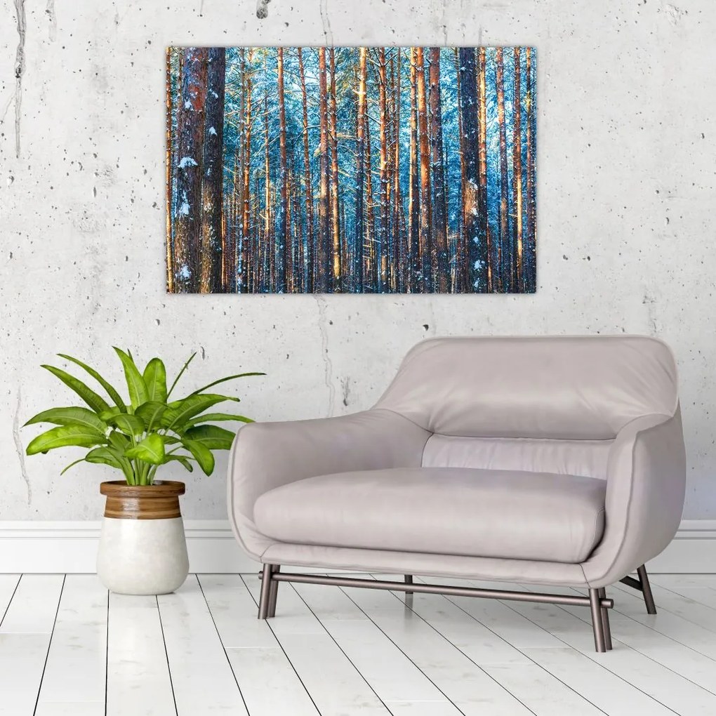 Tablou - Pădurea iarna (90x60 cm)