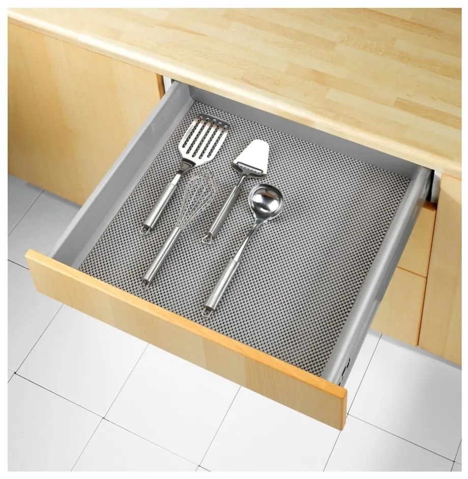 Suport antiderapant pentru sertare Wenko Anti Slip Mat 380, 150 x 50 cm, gri