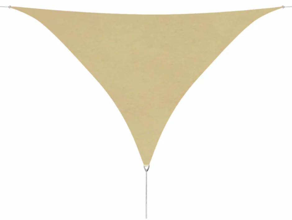 Parasolar din tesut oxford triunghiular 3,6x3,6x3,6 m, bej
