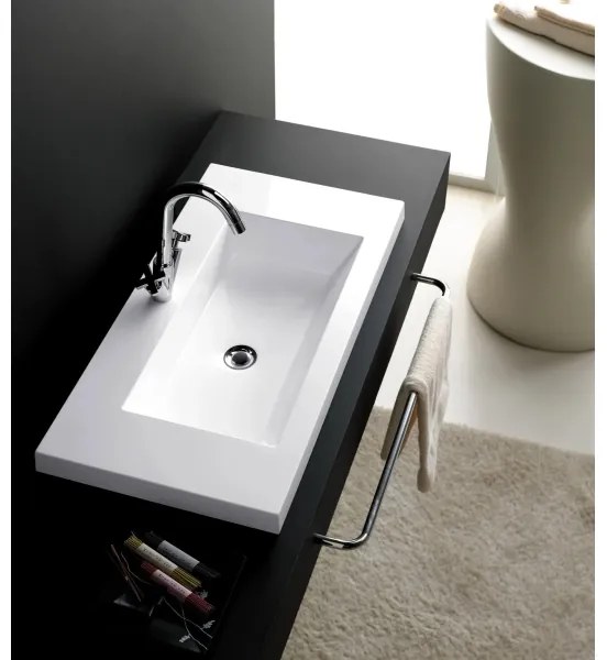 Bathco 0515 - Lavoar încastrat COLLOTO 100 x 40 cm, din rășină, alb