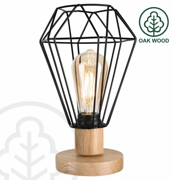 Lampă de masă Brilagi WOODY BASKET 1xE27/60W/230V stejar