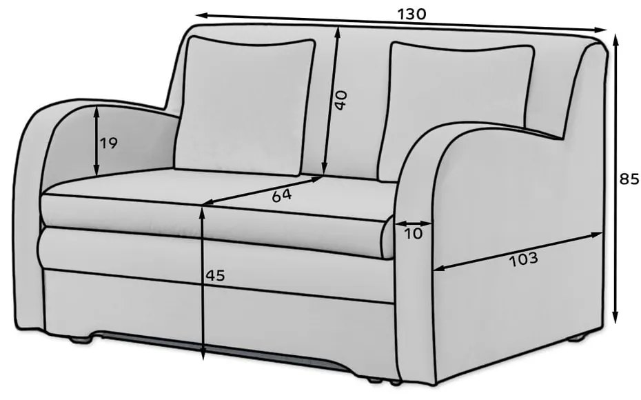 Canapea gri deschis/gri antracit extensibilă cu tapițerie din catifea 130 cm Ario – ELTAP