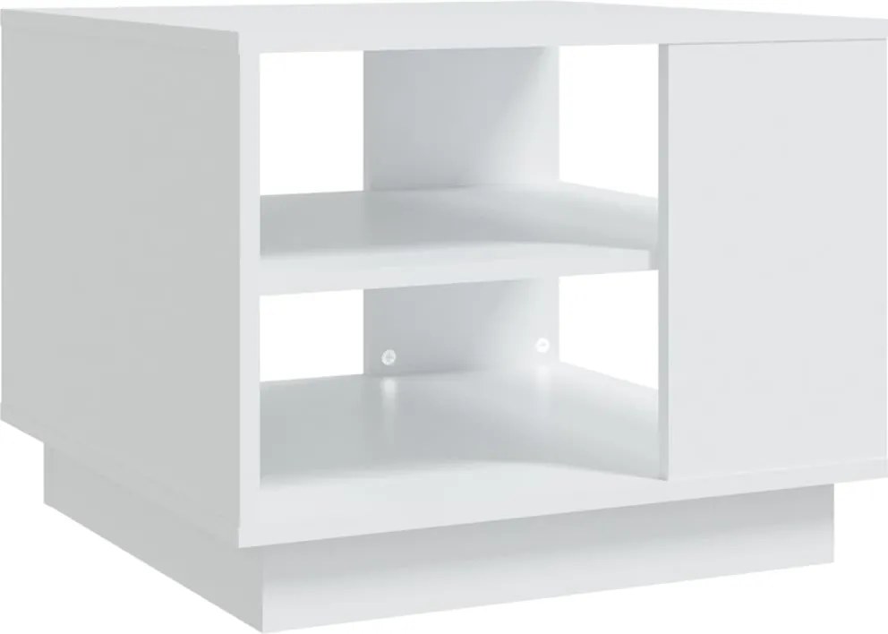 vidaXL Măsuță de cafea, alb, 55x55x43 cm, lemn prelucrat