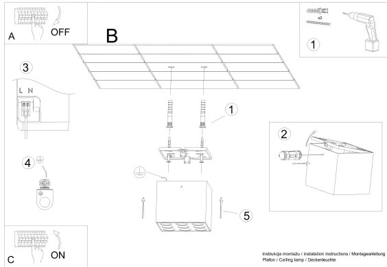 Spot LED Sollux SL.1211 Spotlight OZZY LED/16W/230V negru