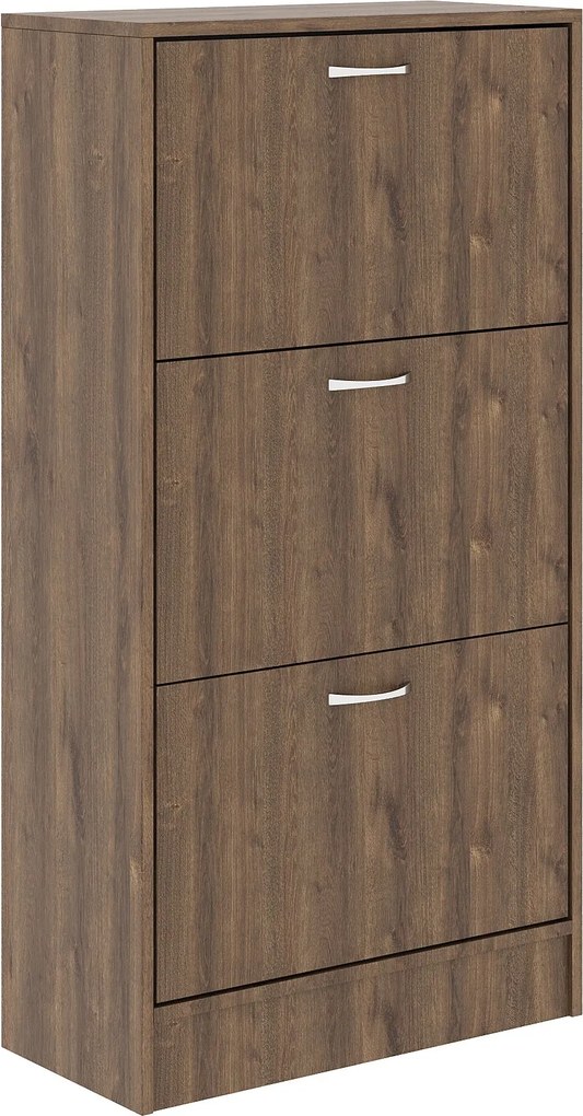 Pantofar Rin, 3 Usi, Stejar Bronz, 63 x 30 x 120 cm