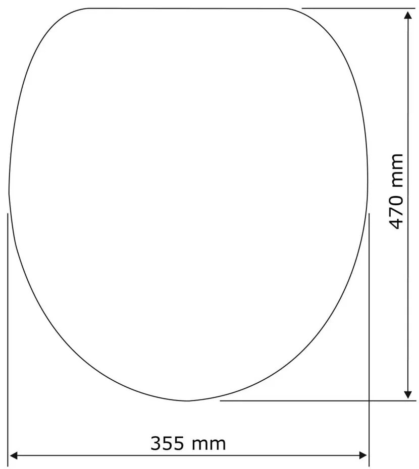 Capac WC cu închidere lentă Wenko Calla, 47 x 35,5 cm, alb