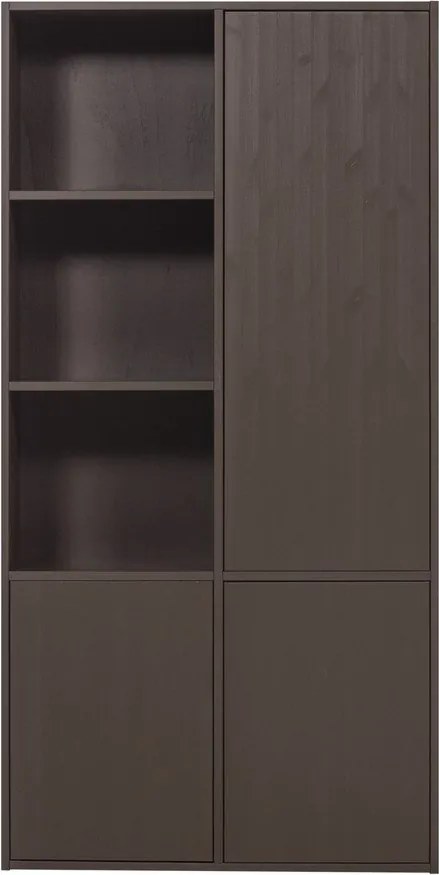 Dulap modular maro închis din lemn de pin 108x215 cm Meggy – WOOOD