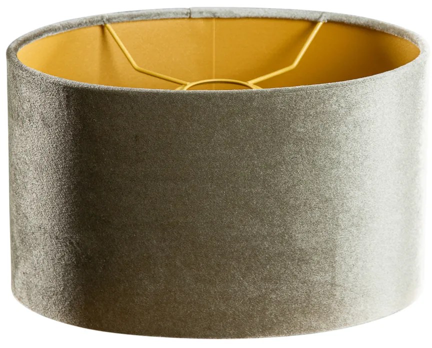 Abajur din catifea verde cu interior auriu oval 25/16/15