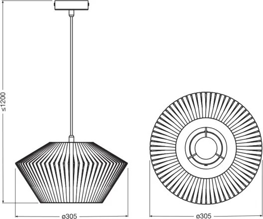 Osram - Pendul suspendat pe cablu DECOR STRIPES, 1xE27/10W/230V, Ø 30,5 cm, bej