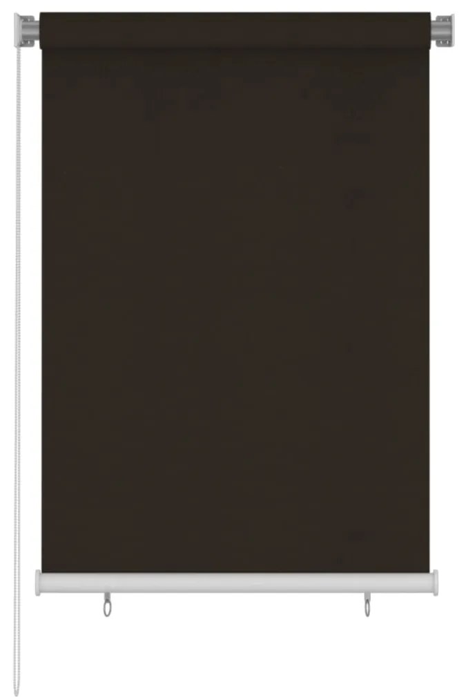 Jaluzea tip rulou de exterior, 100x140 cm, maro, HDPE Maro, 100 x 140 cm