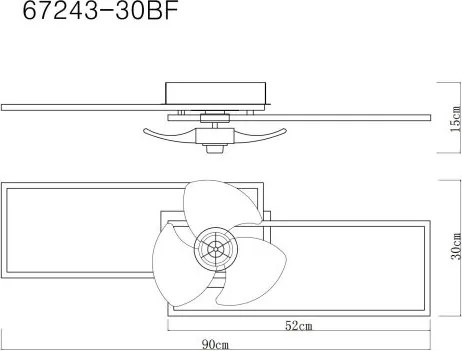 Lustra LED ventilator cu telecomanda TATJANA