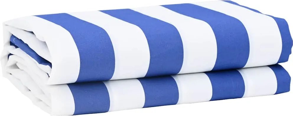vidaXL Înlocuire de copertină Albastru și Alb 1000 x 160 cm