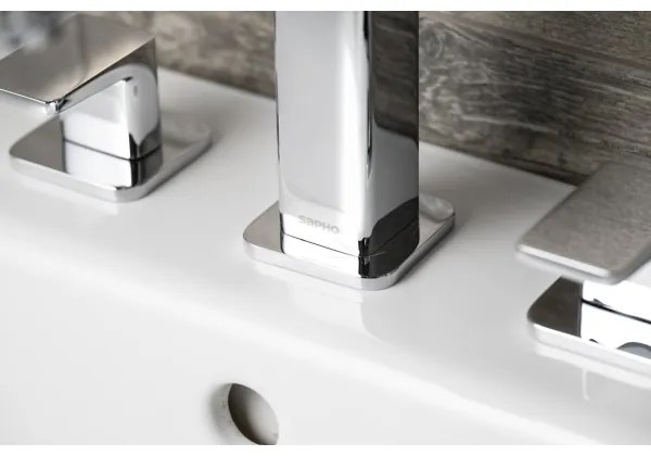 Sapho - Baterie pentru lavoar cu 3 găuri TURSI, crom lucios