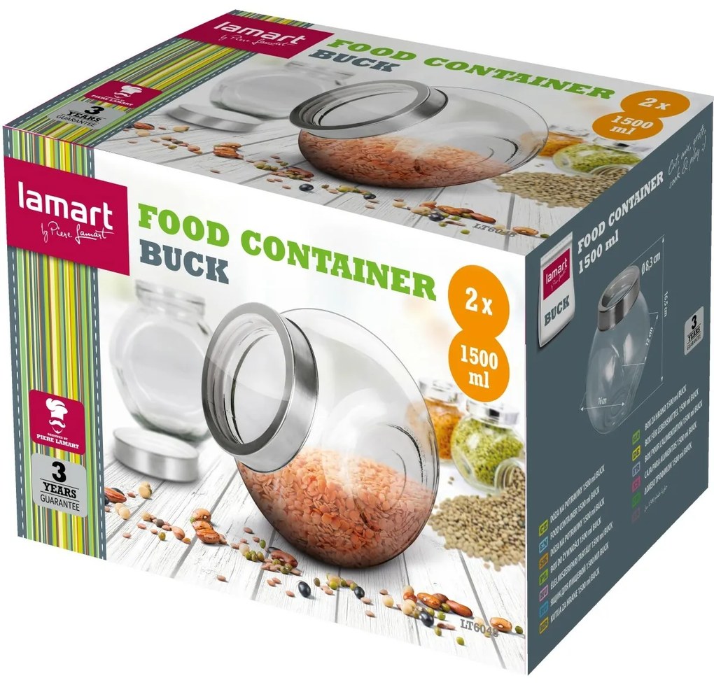 Set doze din 2 piese Lamart LT6048 Buck, 1500 ml, 1,5 l