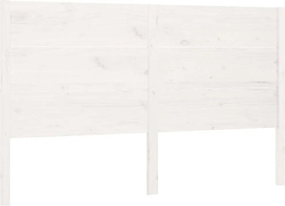 vidaXL Tăblie de pat, alb, 206x4x100 cm, lemn masiv de pin