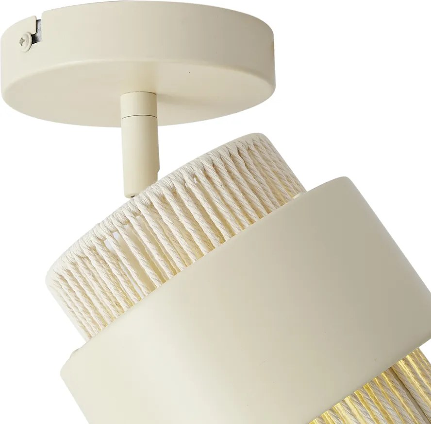 Spot modern bej cu sfoară, rotativ și înclinabil - Kora